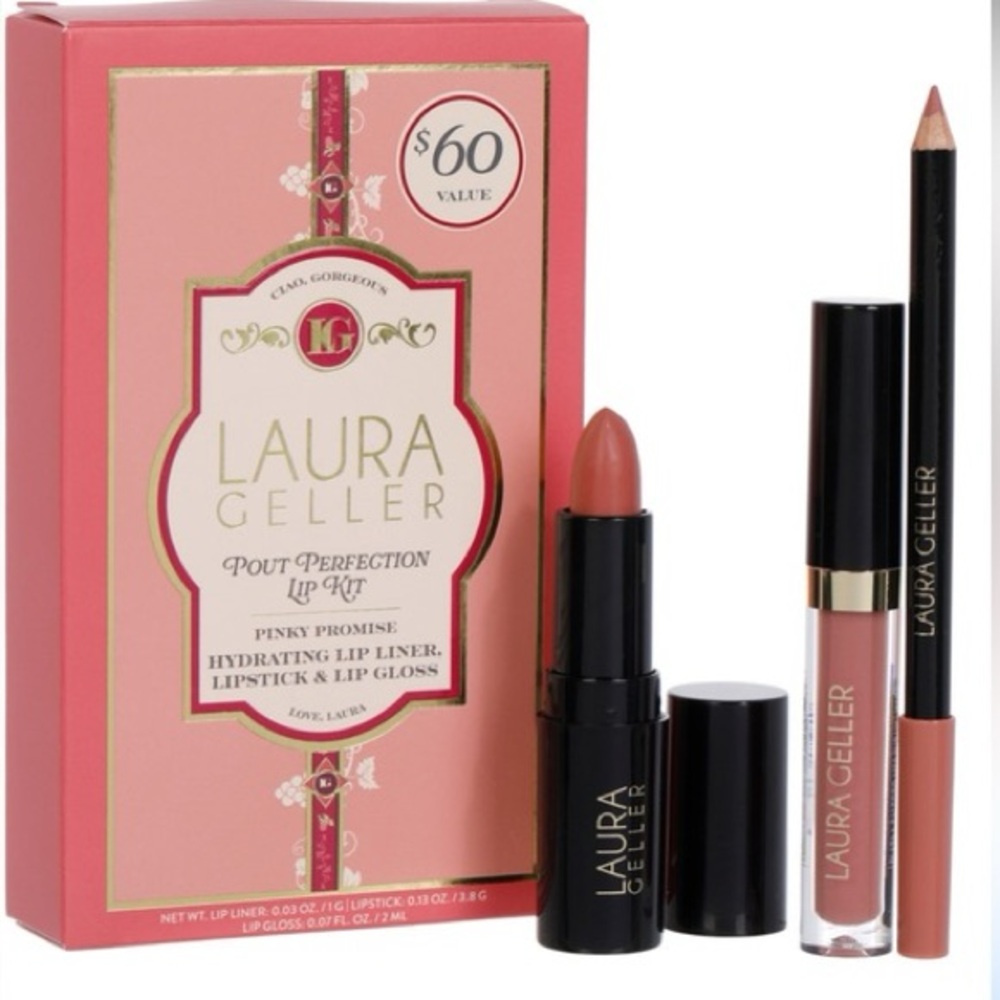 Laura Geller Pout Perfection Lip 3 Piece Kit - in Pinky Promise 
NWT